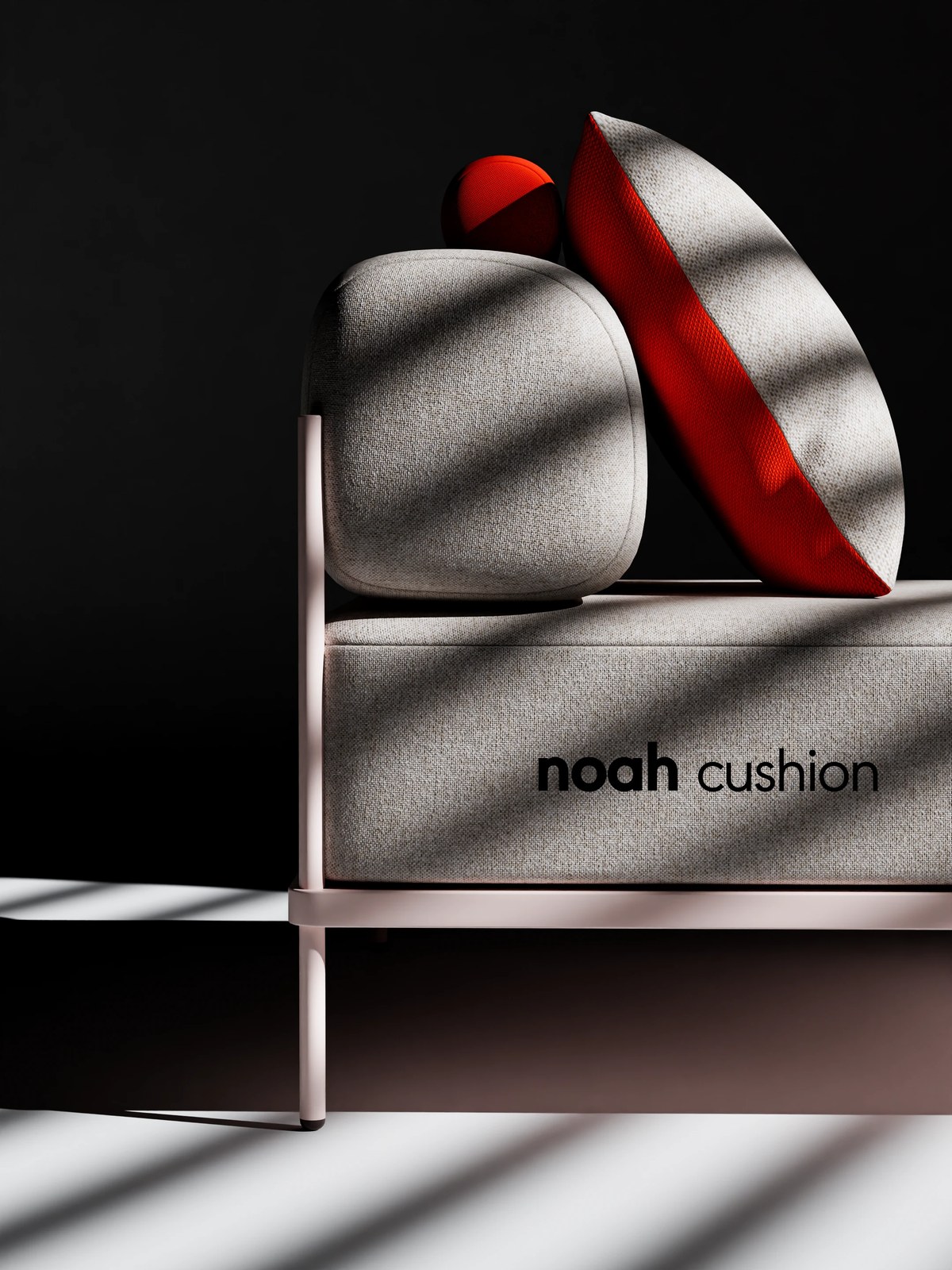 Noah Cushion 3D product visualization